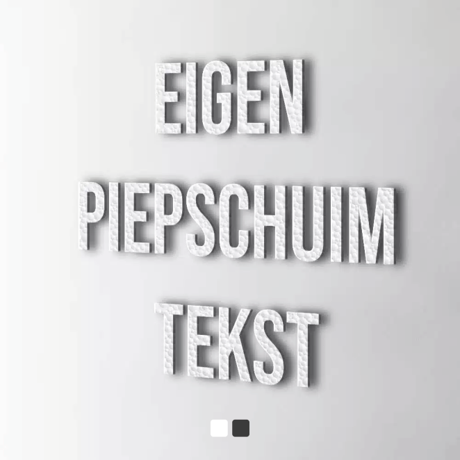 - Bedenk en ontwerp je eigen piepschuim tekst - 4