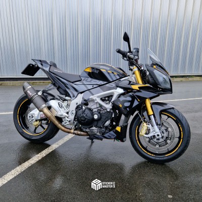 Motor stickers | Aprilia Tuono V4 2011-2014 | Nardo grijs - 2 Motor stickers | Aprilia Tuono V4 2011-2014 | Nardo grijs - 2
