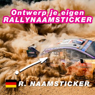 Piensa y diseña tu propia pegatina con el nombre del rally con la bandera alemana. - 1