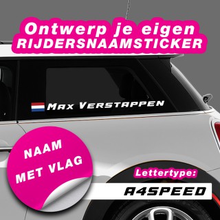Rijdersnaam Sticker R4SPEED - 1