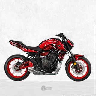 Yamaha MT-07 (2021 – 2022) – Comic Red – Graphic Kit - 2