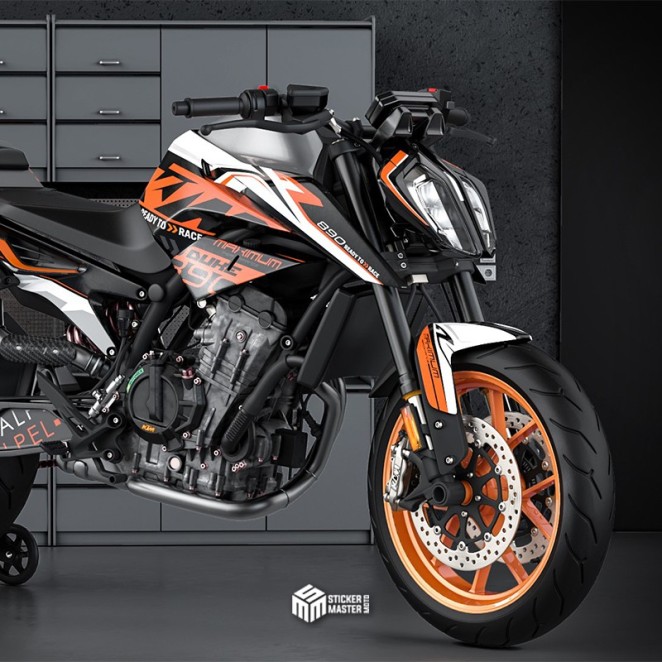 thumbnail image 2 of Resin Bike 3D Stickers For KTM Duke 790 (2018-2020) – Side Protectors & Under Seat Decals 2 of 3