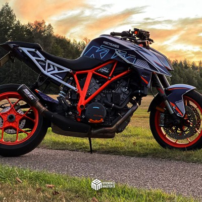 Motor stickers | KTM Superduke 1290R | Blauw wit - 1
