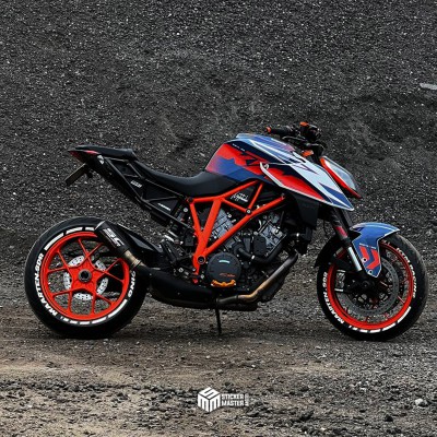 Motor stickers | KTM Superduke 1290R | Oranje blauw - 1