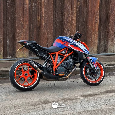 Motor stickers | KTM Superduke 1290R | Oranje blauw - 2
