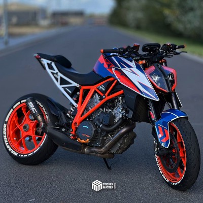 Motor stickers | KTM Superduke 1290R | Oranje blauw - 3