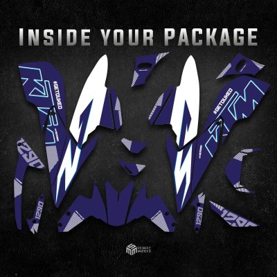 Motor stickers | KTM Superduke 1290R | Blauw wit - 3