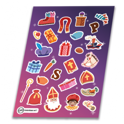 Sinterklaas Stickervel Set 1 - 1