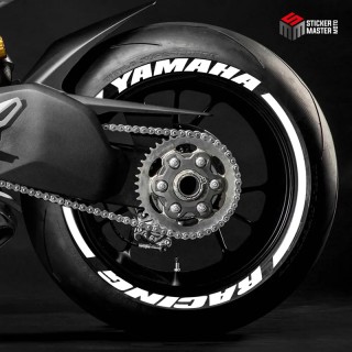 Yamaha Racing White Text + Striping - 1