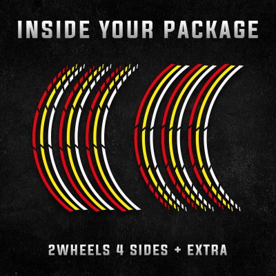 Motor stickers | Motor velgen stickers | Drie kleuren - 3