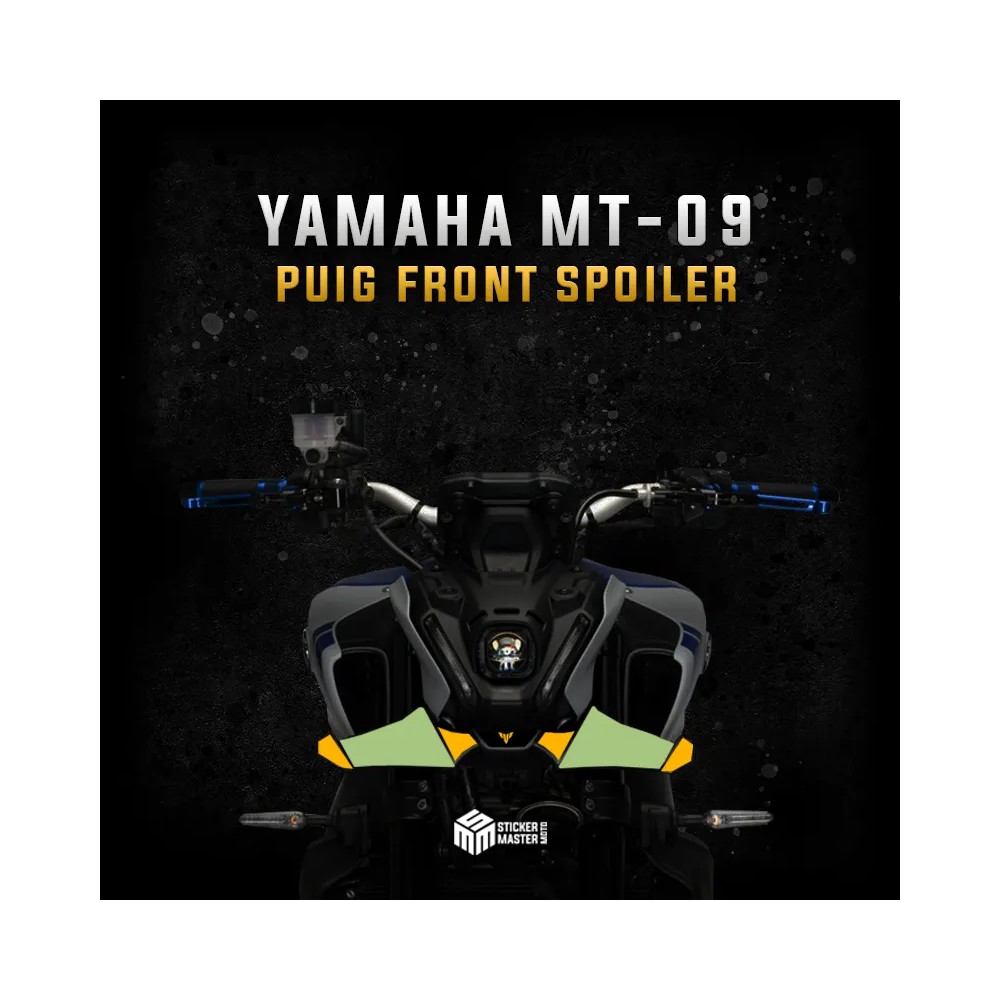 Motor stickers | Yamaha stickers |  MT09 downforce spoiler voorkant khaki - 1