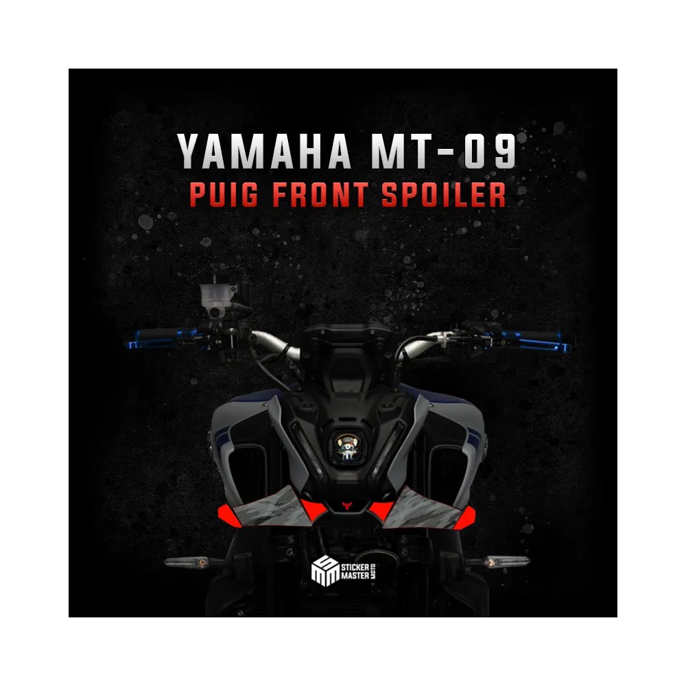 Yamaha MT-09 2021 – 2023 Puig Front Spoiler – Camo Red & Grey - 1