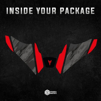 Motor stickers | Yamaha stickers |  MT09 Downforce spoiler camo rood - 2