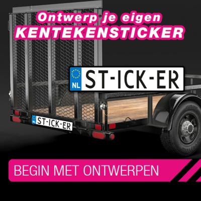 Aanhanger kentekensticker - 1