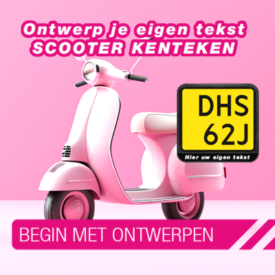 Scooter Kentekensticker Eigen Tekst - 1