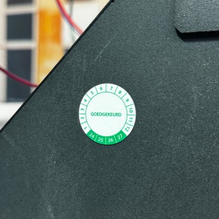 Inspection stickers Approved - White/Green - 2