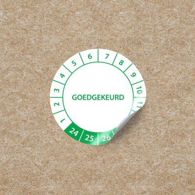 Keuringstickers Goedgekeurd - Wit / Groen - 1