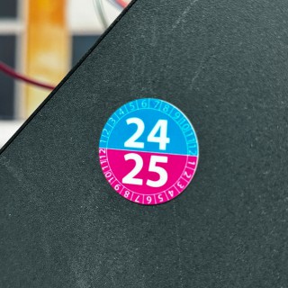 Inspection stickers 24/25 - Blue & Pink - 2