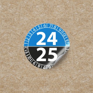 Inspection stickers 24/25 - Blue & Zwart - 1