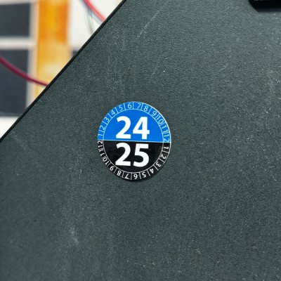Keuringstickers 24/25 - Zwart & Blauw - 2