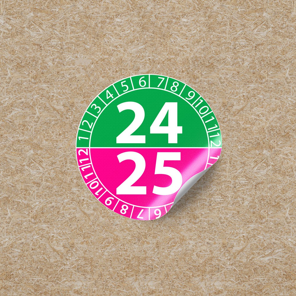 Inspection stickers 24/25 - Green & Pink - 1