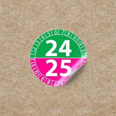 Keuringstickers 24/25 - Groen & Roze - 1