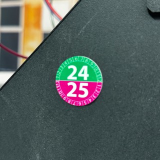 Inspection stickers 24/25 - Green & Pink - 2