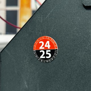 Inspection stickers 24/25 - Orange & Black - 2
