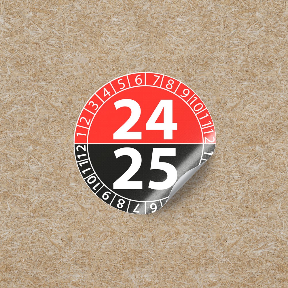 Inspection stickers 24/25 - Red & Black - 1