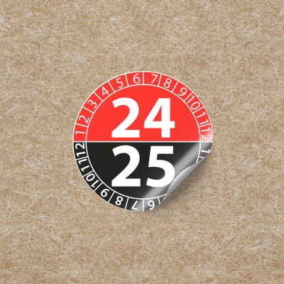 Keuringstickers 24/25 - Rood & Zwart - 1