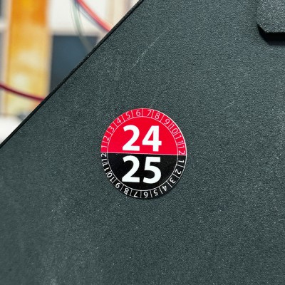 Keuringstickers 24/25 - Rood & Zwart - 2