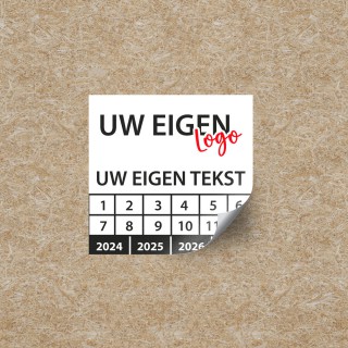 Keuringstickers Uw Eigen Logo - Vierkant - 1