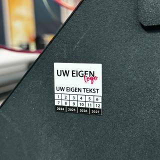 Keuringstickers Uw Eigen Logo - Vierkant - 2