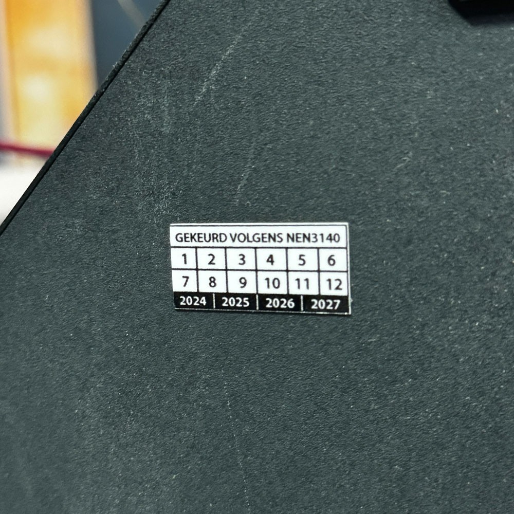 Inspection NEN1004  stickers - Square - Black - 1