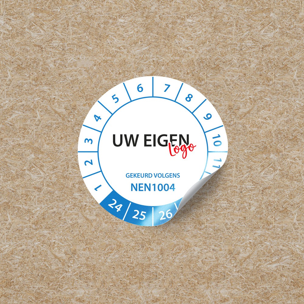 Keuringstickers NEN1004 Uw Eigen Logo - Cirkel - 1