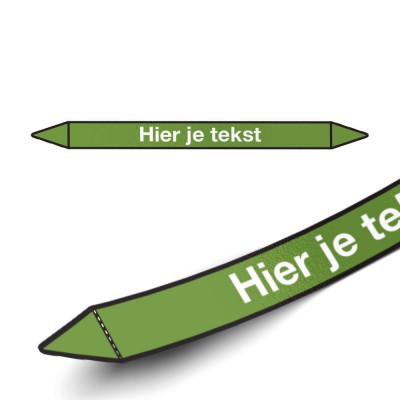 Leidingmarkering sticker | Water | eigen tekst - 1