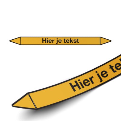 Leidingmarkering sticker | Gas | eigen tekst - 1 Leidingmarkering sticker | Gas | eigen tekst - 1