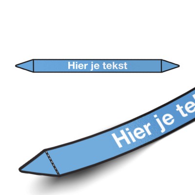 Leidingmarkering sticker | Lucht | eigen tekst - 3