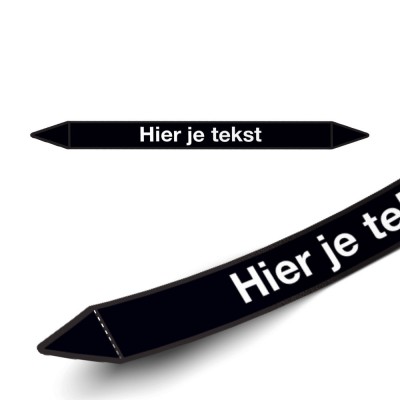 Leidingmarkering sticker | Niet ontvlambare stof | eigen tekst - 1 Leidingmarkering sticker | Niet ontvlambare stof | eigen tekst - 1