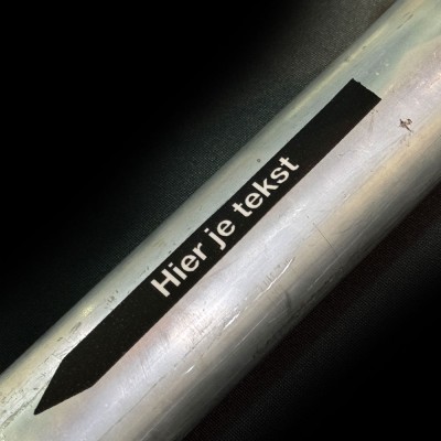 Leidingmarkering sticker | Niet ontvlambare stof | eigen tekst - 4 Leidingmarkering sticker | Niet ontvlambare stof | eigen tekst - 4