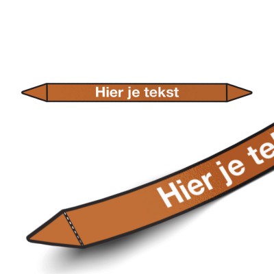 Leidingmarkering sticker | Ontvlambare stof | eigen tekst - 1
