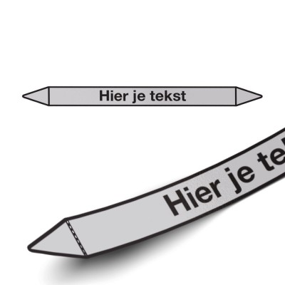 Leidingmarkering sticker | Stoom | eigen tekst - 1
