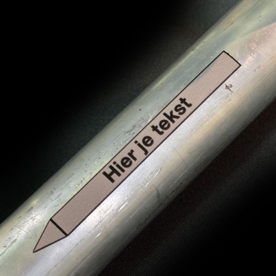 Leidingmarkering sticker | Stoom | eigen tekst - 4