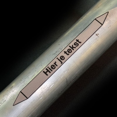 Leidingmarkering sticker | Stoom | eigen tekst - 5