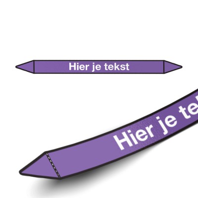 Leidingmarkering sticker | Zuur & Basen | eigen tekst - 1