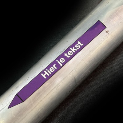 Leidingmarkering sticker | Zuur & Basen | eigen tekst - 4