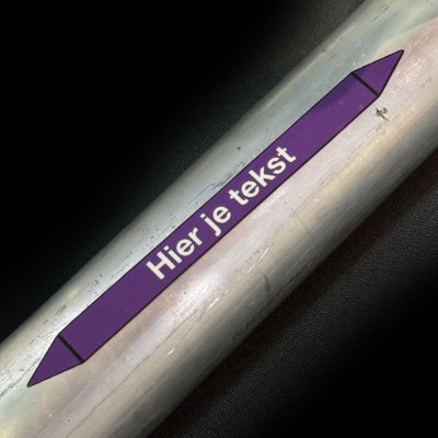 Leidingmarkering sticker | Zuur & Basen | eigen tekst - 5