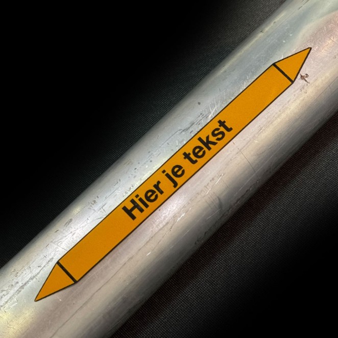 Leidingmarkering sticker | Eigen ontwerp | eigen tekst - 5
