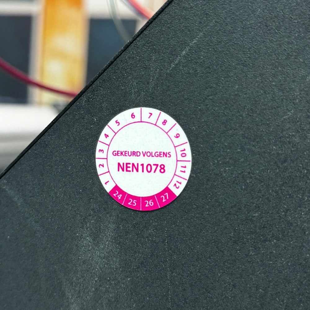 Keuringstickers NEN1078 Cirkel - Roze - 2