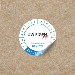 Keuringstickers NEN1078 Uw Eigen Logo - Cirkel - 1